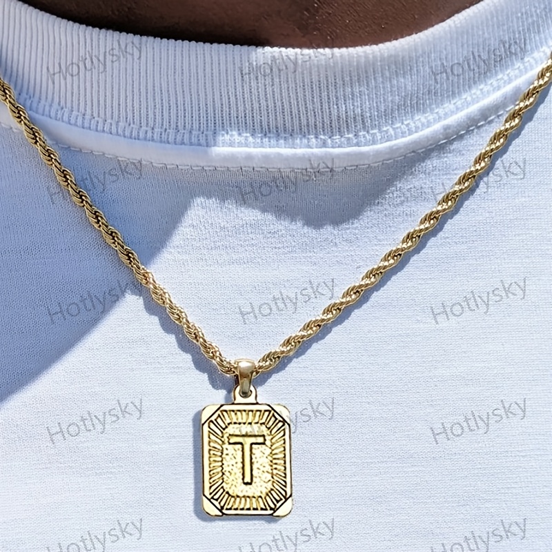 Women's Fashion Pendant Necklace with Initial Letter Option